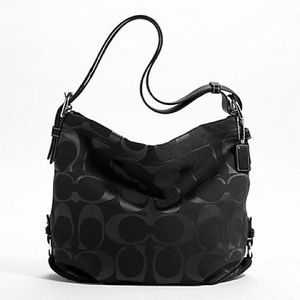 Coach 24cm Signature Duffle bag in black